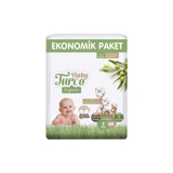 Baby Turco Doğadan Mini 2 Numara Cırtlı Bebek Bezi 2x68 Adet