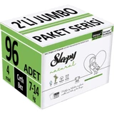 Sleepy Maxi Jumbo Paket 4 Numara Organik Cırtlı Bebek Bezi 96 Adet