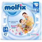 Molfix Maxi 4 Numara Cırtlı Bebek Bezi 27 Adet
