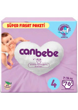 Canbebe Maxi Süper Fırsat Paketi 4 Numara Bantlı Bebek Bezi 76 Adet