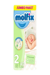 Molfix mini 2 Numara Göbek Oyuntulu Cırtlı Bebek Bezi 40 Adet