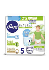 Sleepy Natural 5 Numara Organik Külot Bebek Bezi 160 Adet