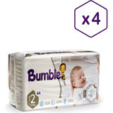 Bumble İkiz Paket 2 Numara Cırtlı Bebek Bezi 4x44 Adet