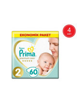 Prima Premium Care 2 Numara Cırtlı Bebek Bezi 4x60 Adet