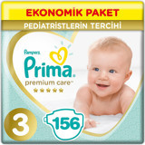 Prima Premium Care 3 Numara Cırtlı Bebek Bezi 3x52 Adet