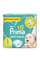 Prima Yenidoğan 1 Numara Cırtlı Bebek Bezi 44 Adet