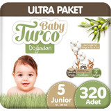 Baby Turco Doğadan Junior 5 Numara Cırtlı Bebek Bezi 320 Adet