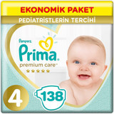 Prima Premium Care 4 Numara Cırtlı Bebek Bezi 3x46 Adet