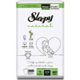 Sleepy Natural 1 Numara Organik Cırtlı Bebek Bezi 40 Adet