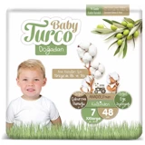 Baby Turco Doğadan 7 Numara Bantlı Bebek Bezi 48 Adet