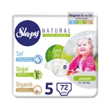 Sleepy Natural Ultra Hassas 5 Numara Organik Cırtlı Bebek Bezi 3x24 Adet