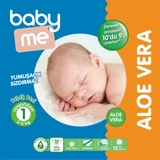 Baby&Me Aloe Vera Yenidoğan 1 Numara Cırtlı Bebek Bezi 50 Adet