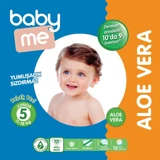 Baby&Me Aloe Vera Junior 5 Numara Cırtlı Bebek Bezi 100 Adet