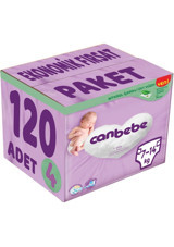 Canbebe Maxi Ekonomik Fırsat Paketi 4 Numara Bantlı Bebek Bezi 120 Adet