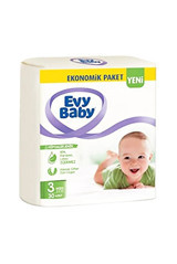 Evy Baby Ekonomik Paket Midi 3 Numara Cırtlı Bebek Bezi 2x30 Adet