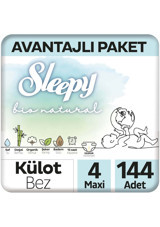 Sleepy Maxi Avantajlı Paket 4 Numara Organik Külot Bebek Bezi 144 Adet