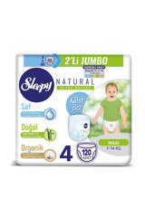 Sleepy Maxi Jumbo Paket 4 Numara Organik Cırtlı Bebek Bezi 120 Adet