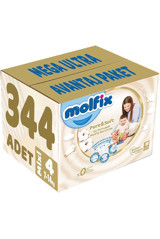 Molfix Pure & Soft 4 Numara Cırtlı Bebek Bezi 344 Adet