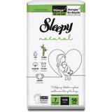Sleepy Natural 7 Numara Organik Cırtlı Bebek Bezi 56 Adet