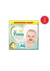 Prima Premium Care 4 Numara Cırtlı Bebek Bezi 2x46 Adet