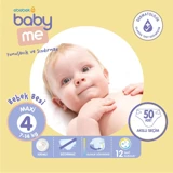 Baby&Me Maxi 4 Numara Cırtlı Bebek Bezi 50 Adet