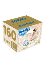 Molfix Pure & Soft Yenidoğan 1 Numara Göbek Oyuntulu Cırtlı Bebek Bezi 160 Adet