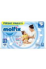 Molfix Junior 5 + Numara Cırtlı Bebek Bezi 44 Adet