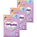 Canbebe Ultra Fırsat Paketi 4 Numara Bantlı Bebek Bezi 3x120 Adet