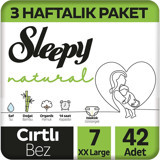 Sleepy XXLarge 3 Haftalık Paket 7 Numara Organik Cırtlı Bebek Bezi