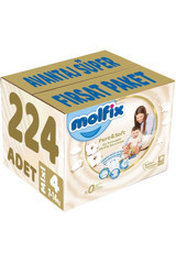 Molfix Pure & Soft 4 Numara Cırtlı Bebek Bezi 224 Adet