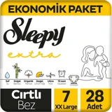 Sleepy XXLarge Ekonomik Paket 7 Numara Cırtlı Bebek Bezi