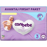 Canbebe Midi 3 Numara Bantlı Bebek Bezi 272 Adet