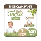 Baby Turco Doğadan XXLarge 7 Numara Cırtlı Bebek Bezi 5x28 Adet