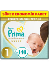 Prima Premium Care Yenidoğan 1 Numara Göbek Oyuntulu Cırtlı Bebek Bezi 40 Adet