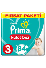 Prima Fırsat Paketi 3 Numara Külot Bebek Bezi 84 Adet