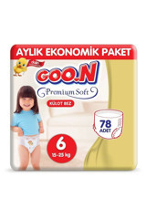 Goon Premium Soft 6 Numara Bantlı Bebek Bezi 78 Adet