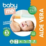 Baby&Me Aloe Vera Midi 3 Numara Cırtlı Bebek Bezi 100 Adet
