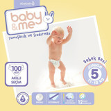 Baby&Me Junior 5 Numara Cırtlı Bebek Bezi 100 Adet
