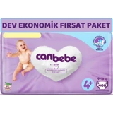 Canbebe Maxi Plus Dev Ekonomik Fırsat Paketi 4 Numara Bantlı Bebek Bezi 400 Adet