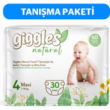 Giggles Natural Maxi 4 Numara Cırtlı Bebek Bezi 30 Adet