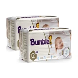 Bumble İkiz Paket Mini 2 Numara Cırtlı Bebek Bezi 2x44 Adet