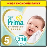 Prima Premium Care 5 Numara Cırtlı Bebek Bezi 210 Adet