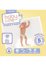 Baby&Me Junior 5 Numara Cırtlı Bebek Bezi 50 Adet
