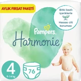 Prima Harmonie 4 Numara Cırtlı Bebek Bezi 4x19 Adet
