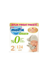 Molfix Pure & Soft 2 Numara Cırtlı Bebek Bezi 124 Adet