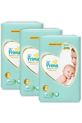Prima Premium Care 2 Numara Göbek Oyuntulu Cırtlı Bebek Bezi 3x60 Adet