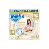 Molfix Pure & Soft 2 Numara Cırtlı Bebek Bezi 224 Adet