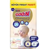 Goon Premium Soft 4 Numara Cırtlı Bebek Bezi 128 Adet