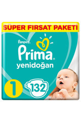Prima Yenidoğan 1 Numara Cırtlı Bebek Bezi 132 Adet