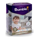 Bumble Jumbo Paket 5 Numara Cırtlı Bebek Bezi 52 Adet
